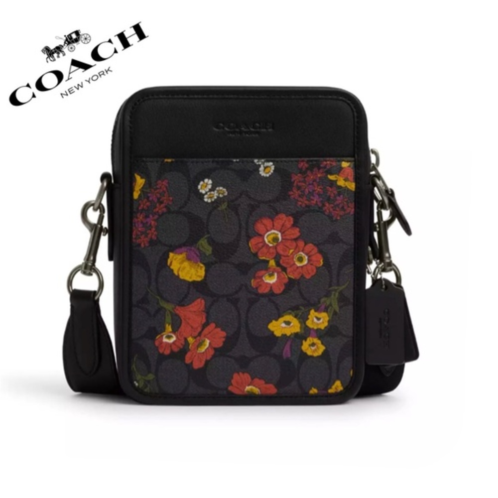 NWT‎ COACH Sullivan Crossbody In Signature Canvas With Floral Print